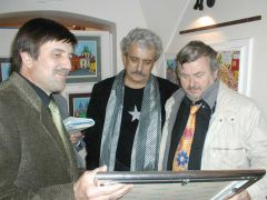 Vladimir Zubov with artist F.R. Cech and minister of culture Pavel Dostal